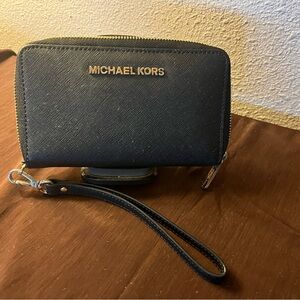 Michael Kors Black Wristlet Wallet